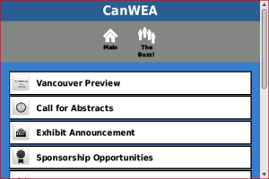 CanWEA for blackberry app Screenshot