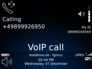 VoIP SIP Client for blackberry app Screenshot