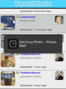 TweetPhoto Pro for blackberry app Screenshot