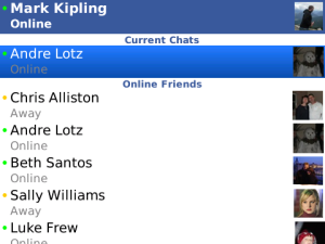 Chat for Facebook Pro for blackberry app Screenshot