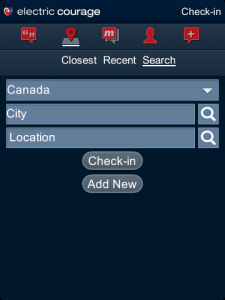 Electric Courage for blackberry app Screenshot