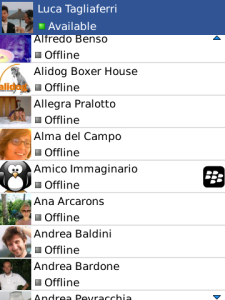 Free Chat for blackberry app Screenshot