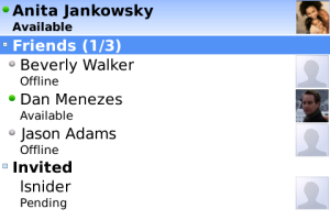 Google Talk for blackberry app Screenshot