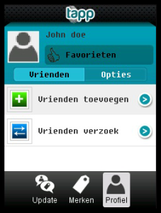 Tapp for blackberry app Screenshot