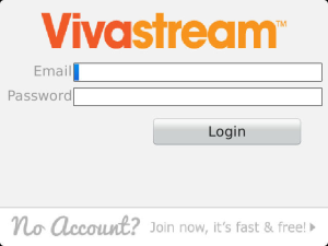 Vivastream for blackberry app Screenshot