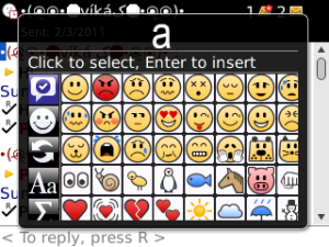 Icons Fancy Characters and Smileys for blackberry app Screenshot