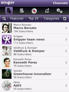 Snipper for blackberry app Screenshot