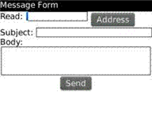 Customer Service Email for blackberry app Screenshot