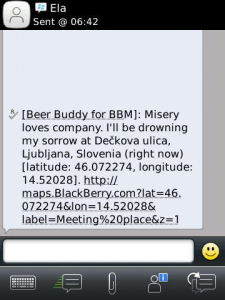 Beer Buddy for blackberry app Screenshot