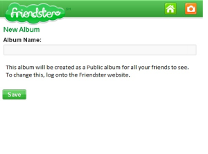 Friendster Photo Uploader for blackberry app Screenshot