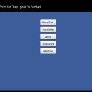 Video And Photo Upload For Facebook for blackberry app Screenshot