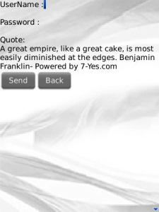7Yes for blackberry app Screenshot