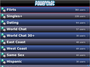 Power Chat for blackberry app Screenshot