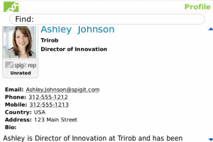 Spigit for blackberry app Screenshot