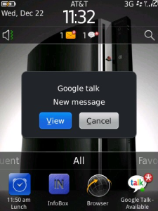 InfoBox All-In-One Messeage Notifications for blackberry app Screenshot