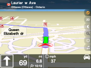 UbiNav Canada for blackberry app Screenshot