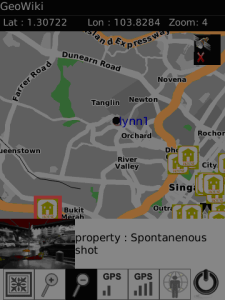 GeoTrail for blackberry app Screenshot