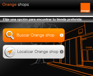 tiendas Orange for blackberry app Screenshot