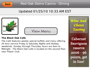 Casino iGuide for blackberry app Screenshot