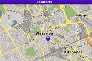 LocateMe for blackberry app Screenshot