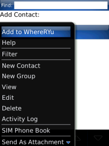WhereRYu - Family Location Tracking for blackberry app Screenshot