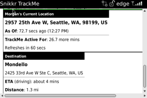Snikkr for blackberry app Screenshot