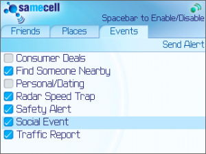 SameCell for blackberry app Screenshot
