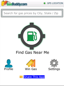 GasBuddy Find Cheap Gas Prices for blackberry app Screenshot