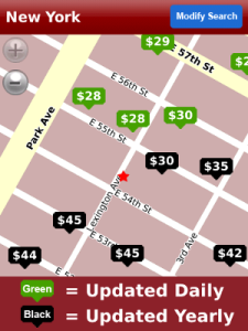 Compare Parking Rates for blackberry app Screenshot