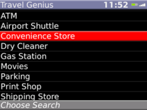 Travel Genius for blackberry app Screenshot