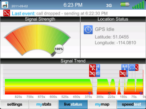 MyMobileCoverage for blackberry app Screenshot