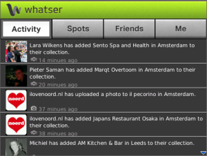 Whatser for blackberry app Screenshot