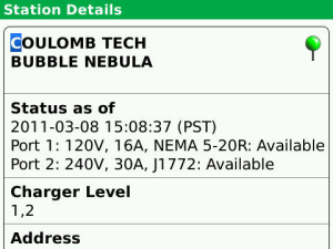 ChargePoint for blackberry app Screenshot
