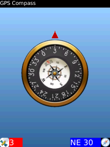 Ci GpsCompass for blackberry app Screenshot