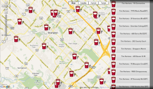 Tims Locator for blackberry app Screenshot