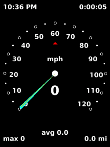 Speedometer for blackberry app Screenshot