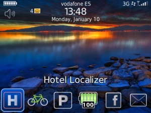 Hotel Localizer for blackberry app Screenshot
