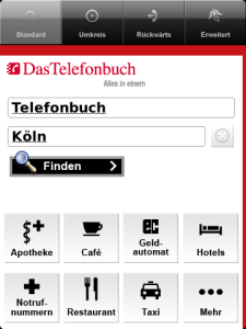 DasTelefonbuch for blackberry app Screenshot