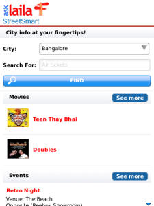 asklaila Streetsmart for blackberry app Screenshot
