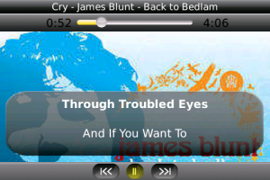 TuneWiki Lyrics with Music for blackberry