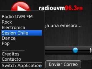 Radio UVM for blackberry