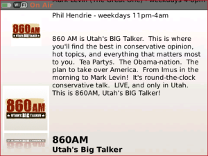 860AM Utahs BIG Talker for blackberry