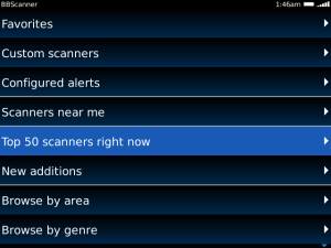 Scanner Radio for blackberry