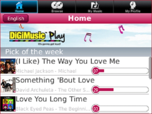 DiGiMusic PLAY for blackberry