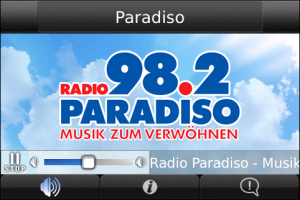 Radio Paradiso for blackberry