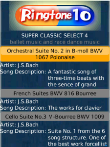 Ringtone10SUPER CLASSIC SELECT 4 for blackberry