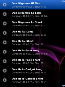 Ringing Pro Ringtones Qen Collection for blackberry