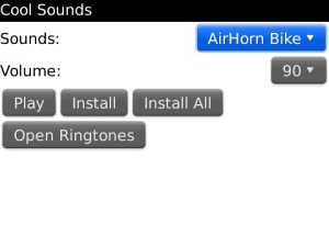 CoolSounds - Collections of Air CarHorns Bells and Alarms as Ringtones and Alerts for blackberry