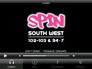 SPIN South West for blackberry