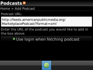Podcasts for blackberry